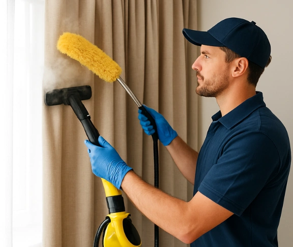 Trusted curtain steam cleaning technician Matty Curtain Cleaning alberton QLD