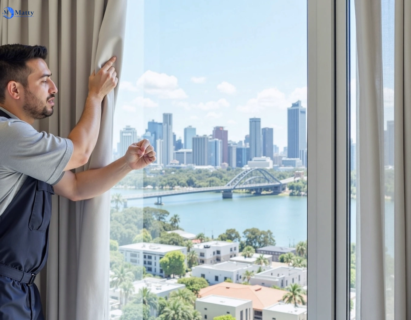Professional curtain steam cleaning service alberton QLD by Matty Curtain Cleaning